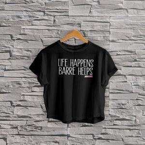 Custom black crop tee